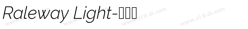 Raleway Light字体转换